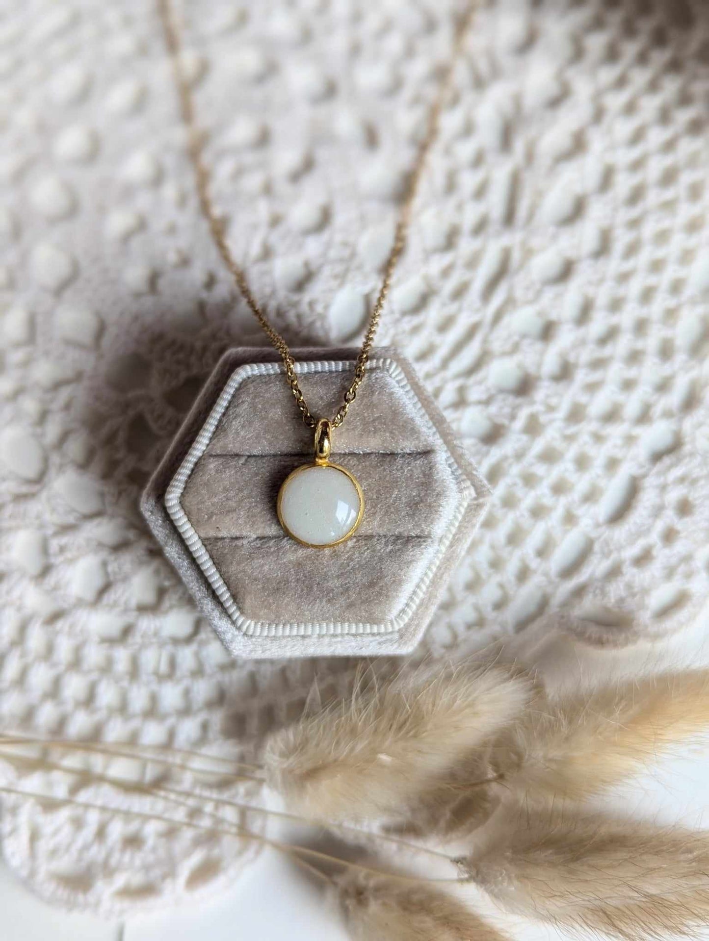 Breastmilk Keepsake Necklace - Customizable - Solace Handmade Jewelry