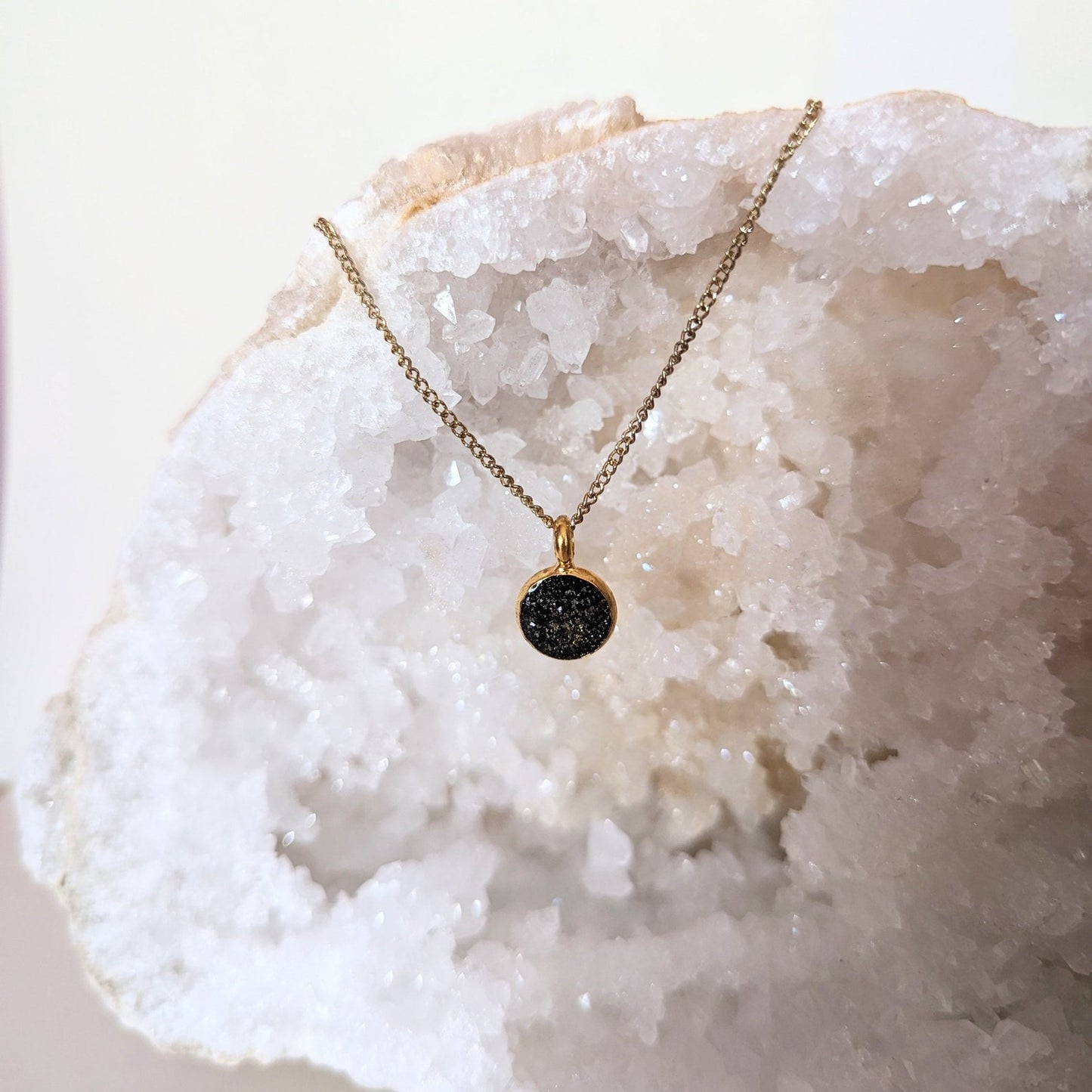 Memorial Ashes Round Pendant Necklace - Choose Your Color - Solace Handmade Jewelry