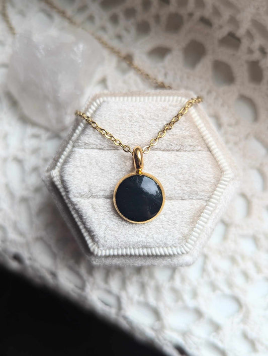 Shungite Aura Pendant Round Necklace